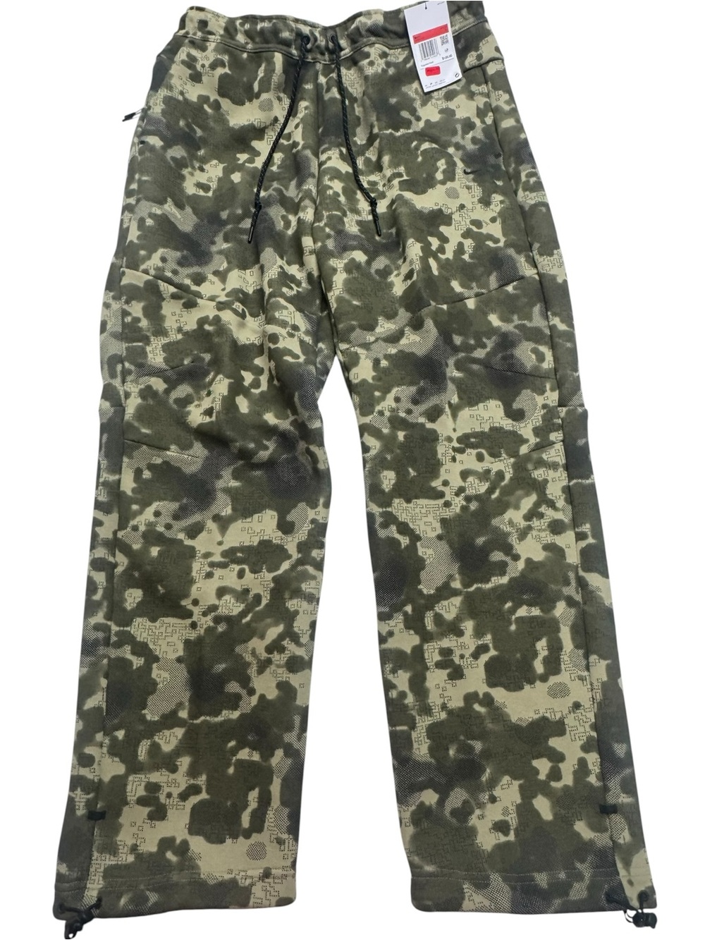 Nike Tech Fleece Green Camo Open Hem Pants II1324 276 Men’s Size Large